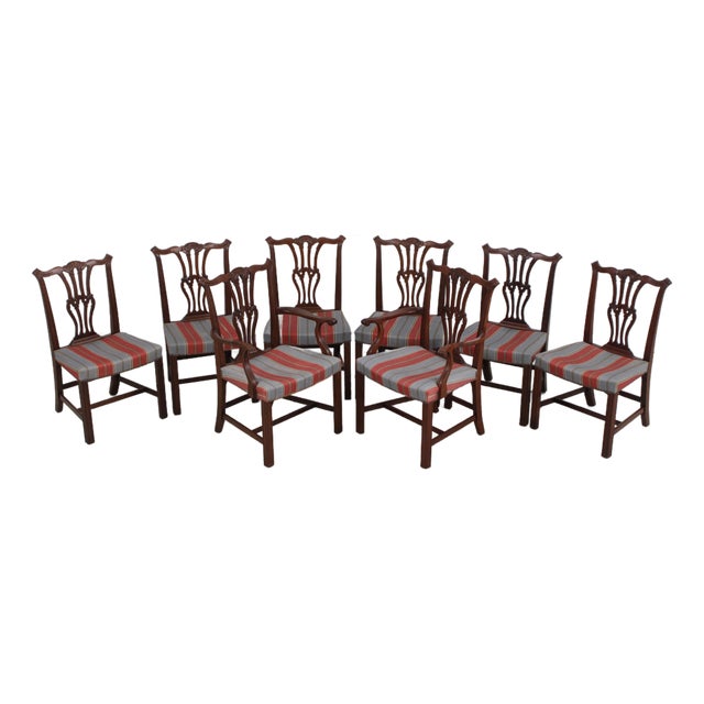 Set of 8 Baker Mahogany Dining Chairs For Sale