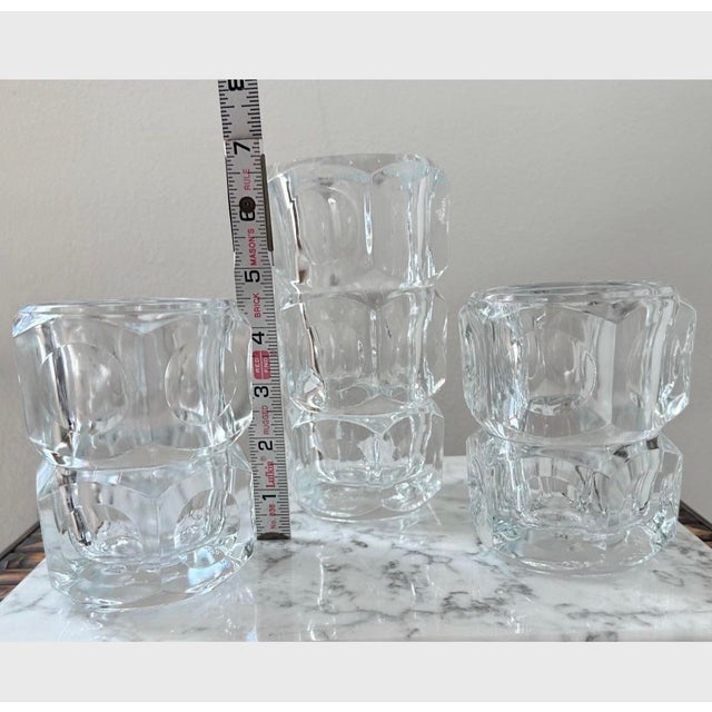 1960s MCM Space Age Lead Glass Vases by František Pečeny for Hermanova Hut - Set of 3 For Sale - Image 5 of 6