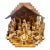 Religious Hand Carved Olive Wood Nativity Set With Stable, Holy Family, Wise Men For Sale