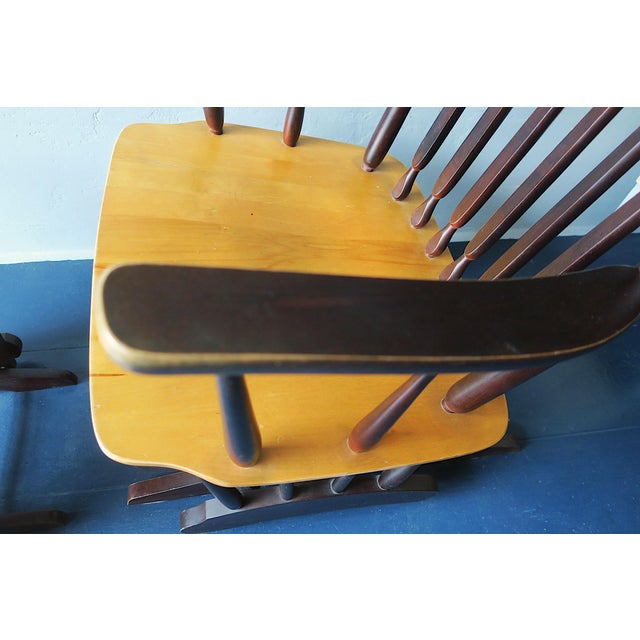 Mid-Century Modern Gliding Chair and Ottoman, 1960s, Set of 2 For Sale - Image 3 of 8