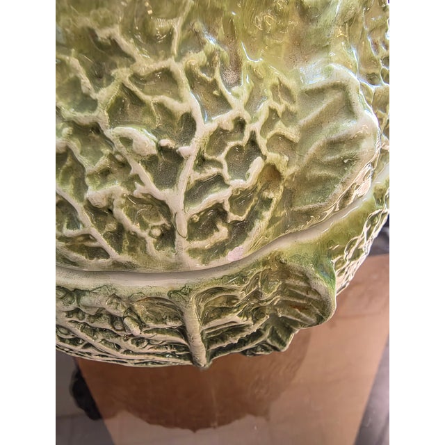 Two Italian ceramic covered dishes....a cauliflower and a cabbage.