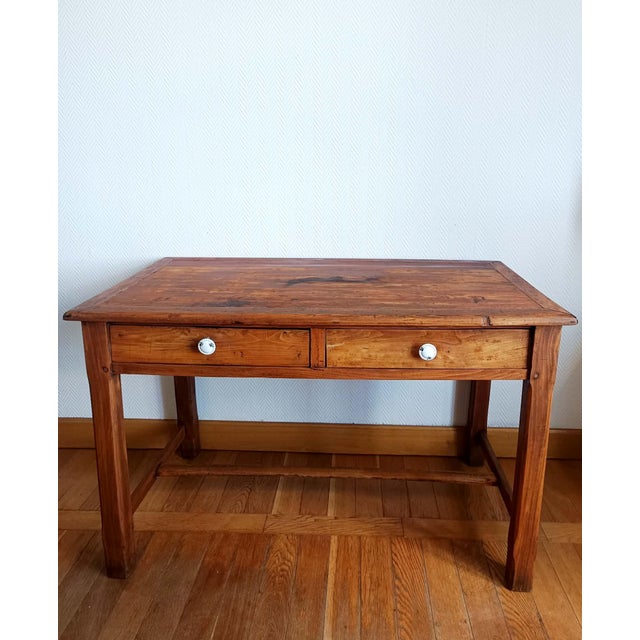 Farmhouse Wooden Desk, 1950s For Sale - Image 9 of 9