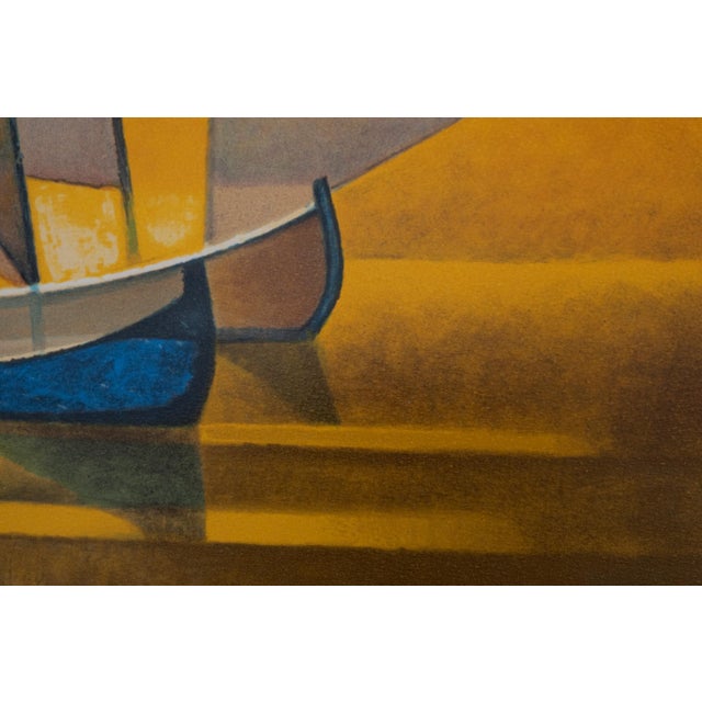 Louis Toffoli: Boats at Sunset, Lithograph For Sale - Image 6 of 9