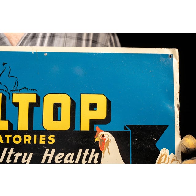 Vintage Hilltop Tin Advertising Sign For Sale - Image 4 of 7