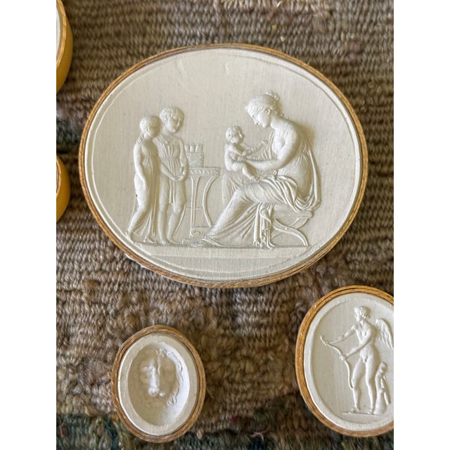 Antique Italian Grand Tour Plaster Intaglios - Set of 5 (Group #8) For Sale In Little Rock - Image 6 of 10