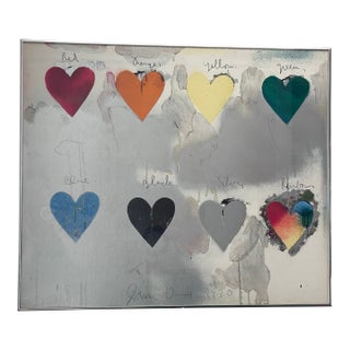 1970s Eight Hearts by Jim Dine For Sale