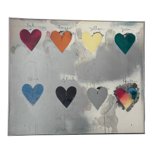 1970s Eight Hearts by Jim Dine
