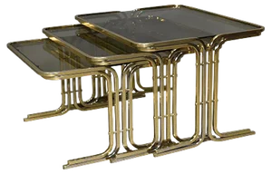 Mid-Century Italian Nesting Tables, 1970s, Set of 3