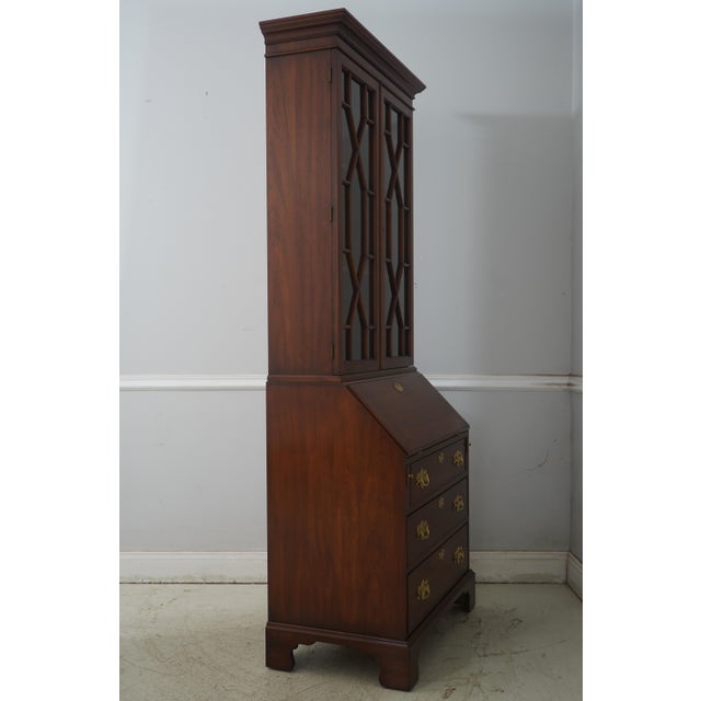 Age: C.1986 Details: Finish no.24 Narrow Stall Desk High Quality Construction Individual Pane Glass Doors Traditional...