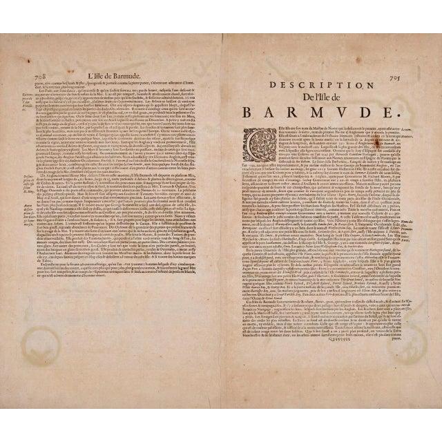 17th Century Bermuda: An Early 17th Century Hand-Colored Map by Henricus Hondius, 1633 For Sale - Image 5 of 5