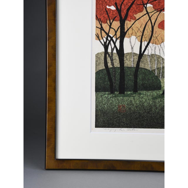 Kazuyuki Ohtsu, Autumn Garden, 1999, Woodblock Print, Framed For Sale - Image 4 of 14