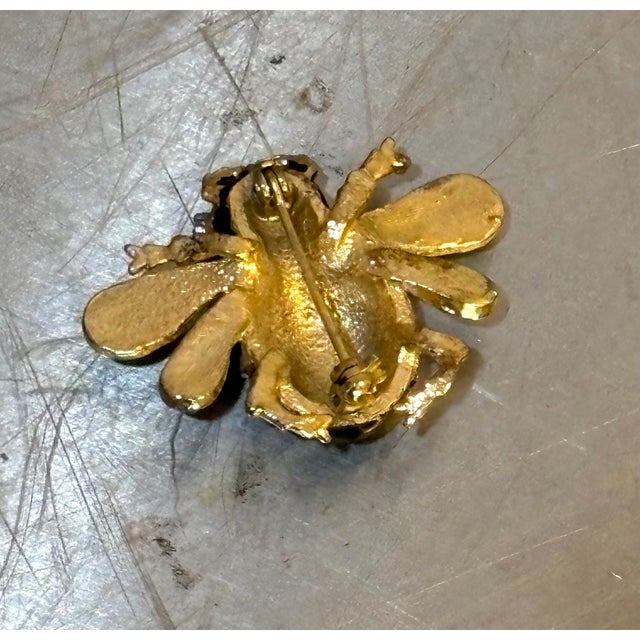 Small Enamel Bumblebee Brooch For Sale - Image 4 of 4