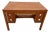 Antique Mission Arts and Crafts Library Desk, Drawer, Tiger Oak, Side Shelves For Sale