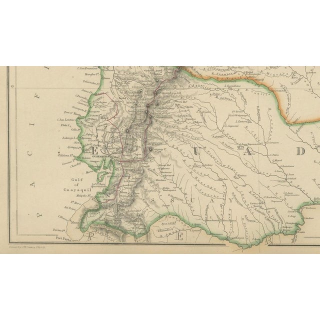 Mid 19th Century Venezuela, New Granada and Ecuador, Antique Map, Northern South America, 1860 For Sale - Image 5 of 10