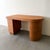 Tan Vintage 80s Deco Postmodern Burlwood Writing Desk For Sale - Image 8 of 14