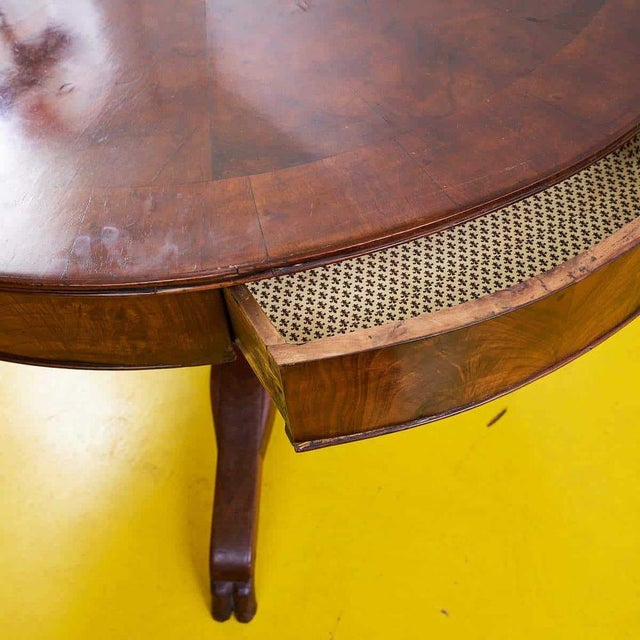 Round Table with Four Drawers For Sale - Image 4 of 12