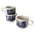 Late 20th Century Blue Willow Chinoiserie Tea Cups Churchill England, Set of 3 For Sale