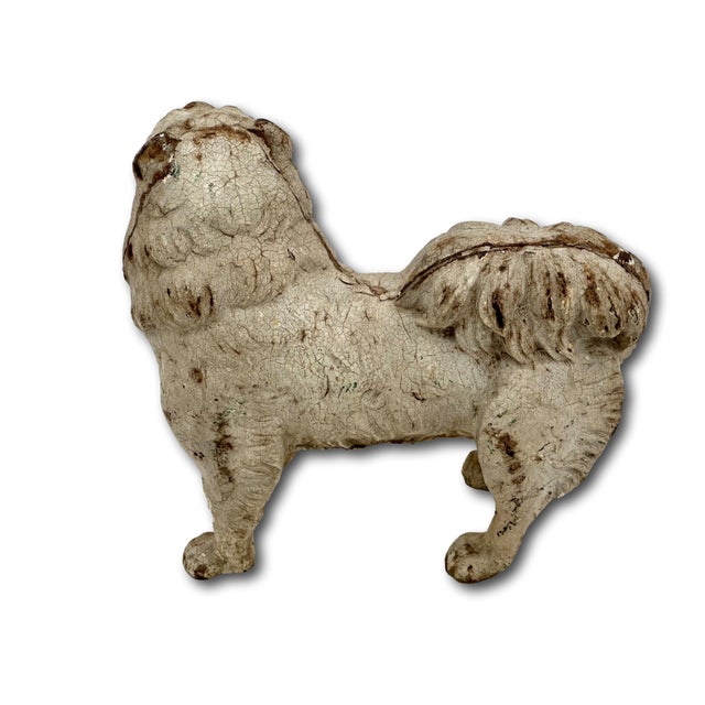 Very Rare & Hard 2 Find Model Antique American Cast Iron Standing Chow Chow Dog Doorstop - Circa 1920s For Sale - Image 10 of 18
