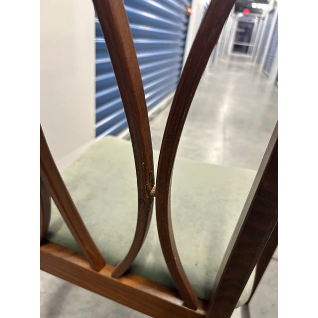 1970s 1970s Vintage G-Plan Dining Chairs British Fresco Danish Mid Century Modern Teak Wood Upholstered - Set of 4 For Sale - Image 5 of 12