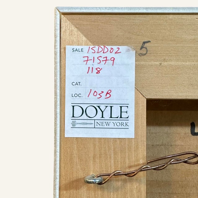 Abstract Mid 20th Century Sonia Delaunay-Terk, Untitled Fabric Design, Gouache on Paper, Framed For Sale - Image 3 of 3