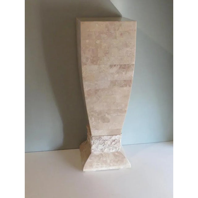 Hollywood Regency Style Travertine Column Pedestal, 1970s For Sale - Image 12 of 17