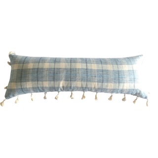 Tasseled Plaid Pillow Cover For Sale