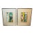 Late 20th Century Artist Signed Water Color Monkey Art -a Pair For Sale