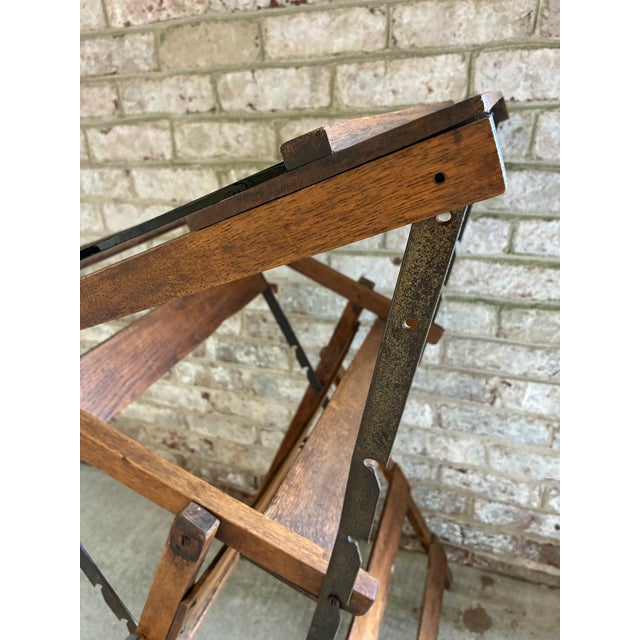 Vintage Wooden Adjustable Writing Table For Sale - Image 13 of 17