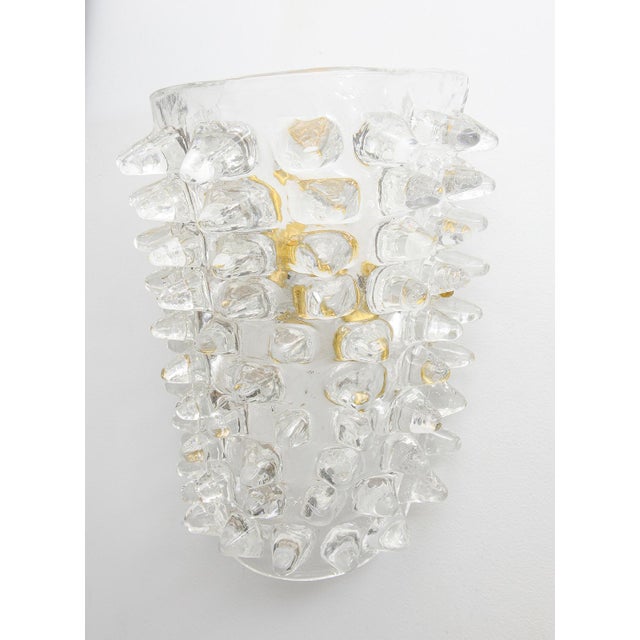 Barovier e Toso Contemporary Murano Glass Sconces in the Manner of Barovier Toso For Sale - Image 4 of 11