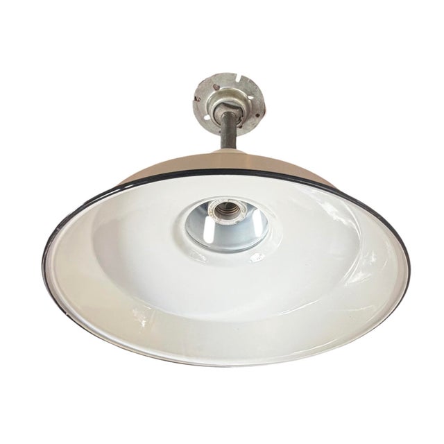 Benjamin Rare 1930s Benjamin Dome Enamel Reflector Pendant 6 Available - Mint Condition For Sale - Image 4 of 6