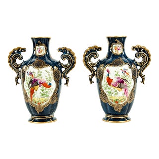 Vintage English Porcelain Decorative Pieces - a Pair For Sale