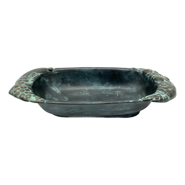 Antique Patinated Bronze Bowl For Sale
