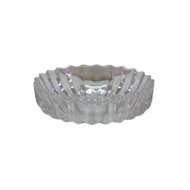 Vintage Orrefors Cut Crystal (Jan Johansson) "Fleur" Pattern Bowl. JJ 4514-541. Features classic fluted pattern with...