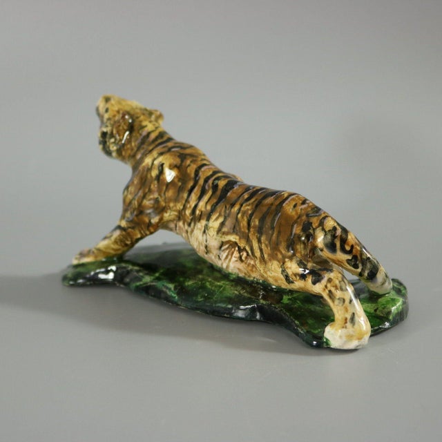 Rare Clement Massier Prowling Tiger Figure For Sale - Image 6 of 17