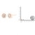 Early 21st Century 10K Rose Gold Plated .925 Sterling Silver 3/8 Cttw Diamond Miracle Set Stud Earrings (J-K Color, I-3 Clarity) For Sale - Image 5 of 5