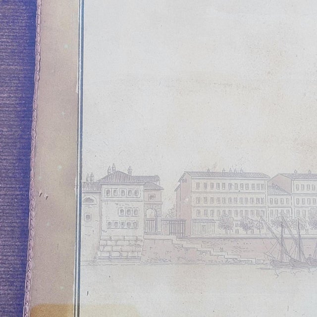 Views of Rome, 19th Century, Ink on Paper, Framed, Set of 3 For Sale - Image 18 of 18