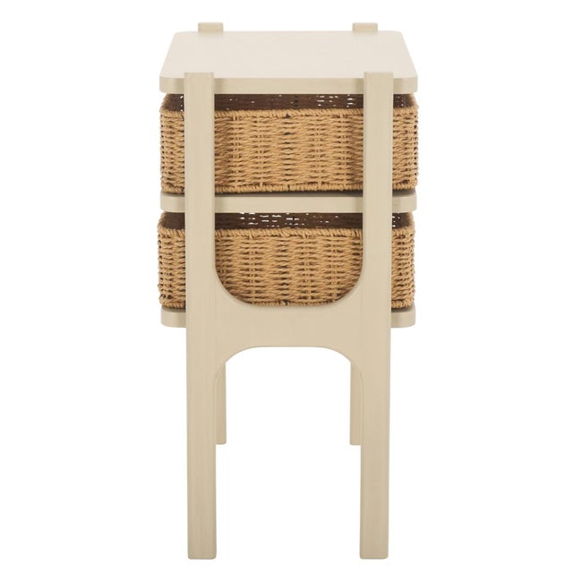 Beige Rozalyn 2 Drawer Accent Table in Sand For Sale - Image 8 of 9