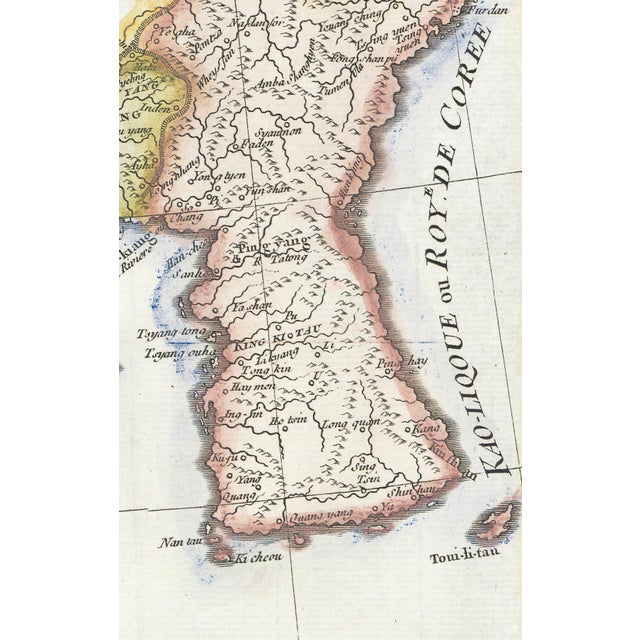 1748 Map by Jacques-Nicolas Bellin "La Chine Avec La Corée..." (China and Korea) For Sale - Image 4 of 5