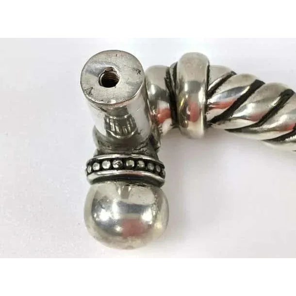 2020s Silvered Pewter Equestrian Oversized Cabinet Pull, 13”, Vicenza, Usa For Sale - Image 5 of 5