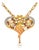 1980s Masriera Art Nouveau 18ct Gold Plique-À-Jour Pendant Necklace For Sale