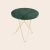 Green Indio Marble and Brass Tall Mini O Table by OxDenmarq Dimensions: D 50 x H 50 cm Materials: Brass, Green Indio Marble