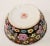Ceramic Vintage Asian Porcelain Hand Painted Black Floral Ashtray China For Sale - Image 7 of 13