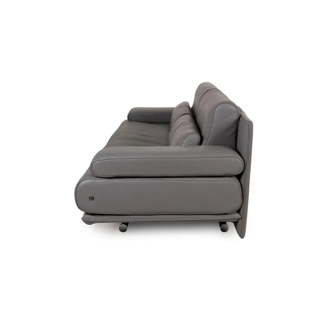 6500 Leather Three-Seater Gray Sofa from Rolf Benz For Sale - Image 9 of 10