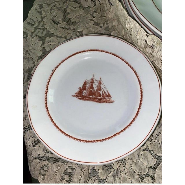 1970s 1970s WEDGEWOOD.Flying Cloud Rust George Town Collection Porcelain Dinner Service For Sale - Image 5 of 12