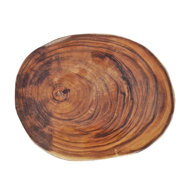 Contemporary Teak Root Oval Stool / Side Table For Sale - Image 3 of 5