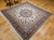 19th Century Vintage Persian Tabriz Square Area Rug, Hand-Knotted Wool & Silk, Fine Medallion Floral Pattern, Ivory & Brown, 7x7 For Sale - Image 5 of 16