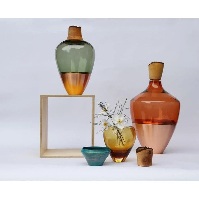 Large Amber India Vase II by Pia Wüstenberg For Sale - Image 6 of 8