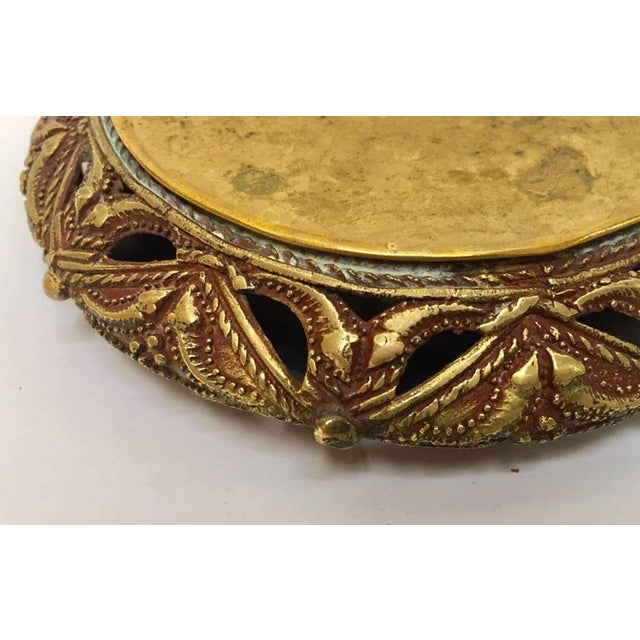 Pair of Anglo-Indian Cast Brass Ashtrays Dhokra Tribal Bracelet Form Catchall For Sale - Image 10 of 10