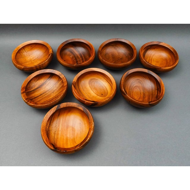 Mid 20th Century Mid 20th Century Dansk Jhq Teak Wood Large Bowl With Servers & 8 Small Bowls Set- 9 Pieces For Sale - Image 5 of 10