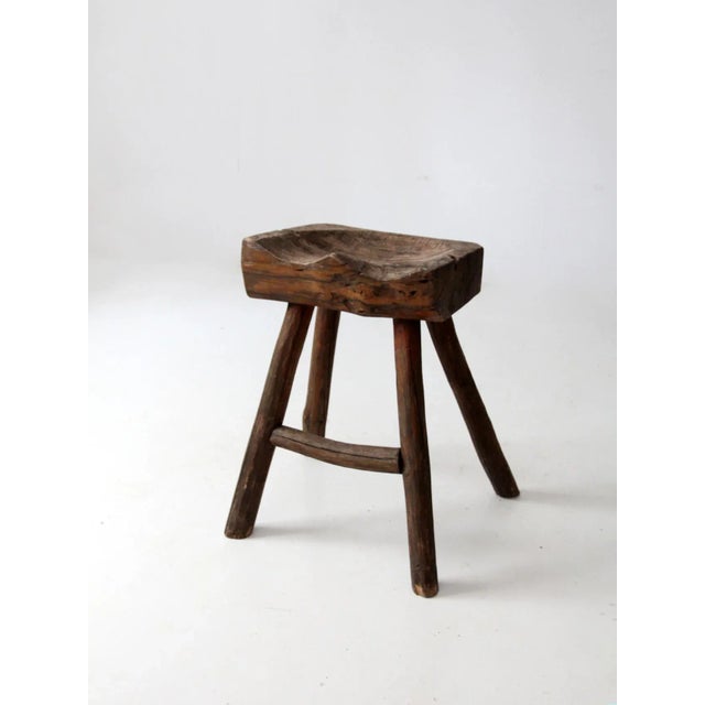Brown Antique Saddle Stool For Sale - Image 8 of 12